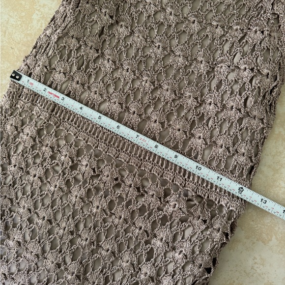 I.N.C. Champagne Irish Crochet Halter Dress - Picture 8 of 9